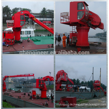 31m 1.5t Teleskop- und Knöchel-Boom-Sockelkran Marine Crane